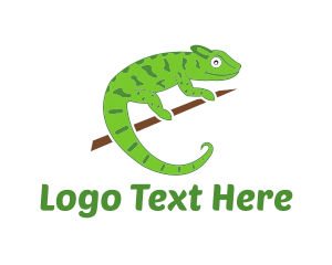 Green Chameleon Zoo Logo