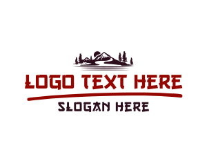 Outdoor - Asian Mountain Wordmark logo design