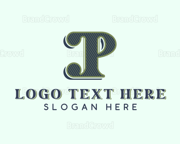 Stylish Fashion Letter P Logo