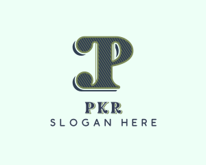 Stylish Fashion Letter P logo design