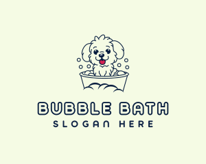 Puppy Bathing Dog logo design