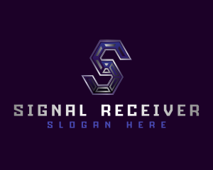 Digital Tech Letter S logo design