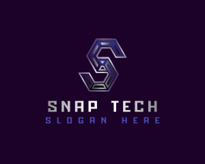 Digital Tech Letter S logo design