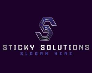 Digital Tech Letter S logo design