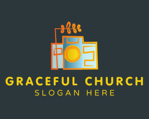 Digicam - Orange Leaf Camera logo design