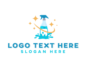 Cleaning Spray - Cleaning Spray Bottle logo design