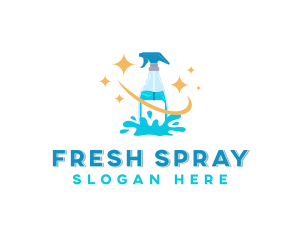 Cleaning Spray Bottle logo design