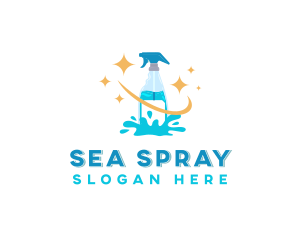 Cleaning Spray Bottle logo design