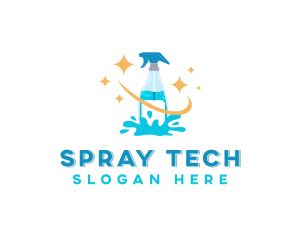 Cleaning Spray Bottle logo design