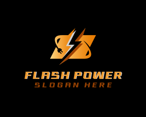 Flash Charging Plug logo design