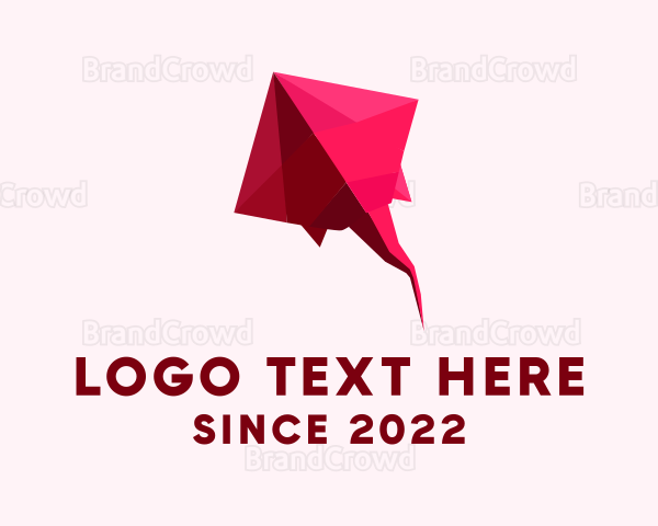 Pink Aquatic Origami Logo