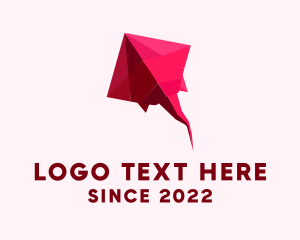 Manta Ray - Pink Aquatic Origami logo design