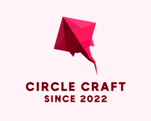 Pink Aquatic Origami logo design