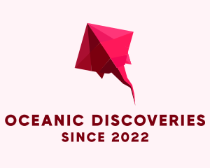 Marine Biologist - Pink Aquatic Origami logo design