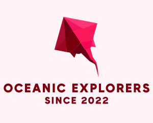 Marine Biology - Pink Aquatic Origami logo design