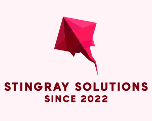 Stingray - Pink Aquatic Origami logo design
