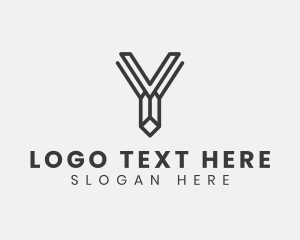 Letter Y - Industrial Monoline Letter Y logo design