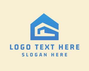 Geometric - Blue Warehouse Construction logo design