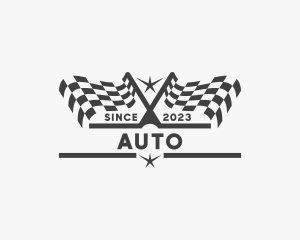 Automotive Kart Race  Logo