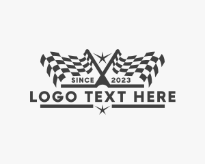 Flag - Automotive Kart Race logo design