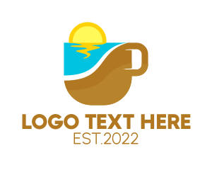 Hot Chocolate - Island Beach Cafe logo design