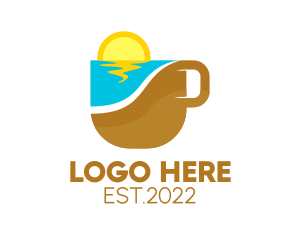 Beach - Island Beach Cafe logo design