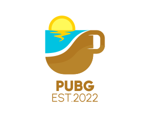 Hot Coffee - Island Beach Cafe logo design