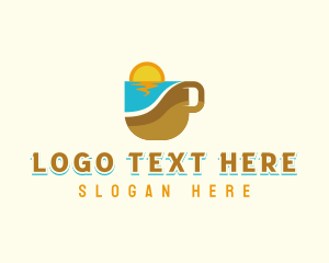 Hot Chocolate - Island Beach Cafe logo design