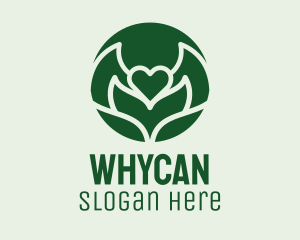 Eco Friendly - Heart Flower Plant logo design