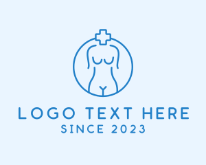 Blue - Medical Female Anatomy logo design