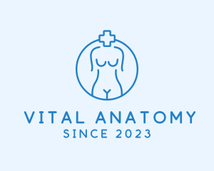 Medical Female Anatomy logo design
