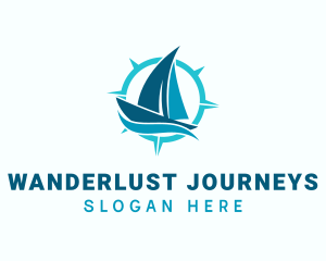 Travelling - Nautical Sailboat Compass logo design