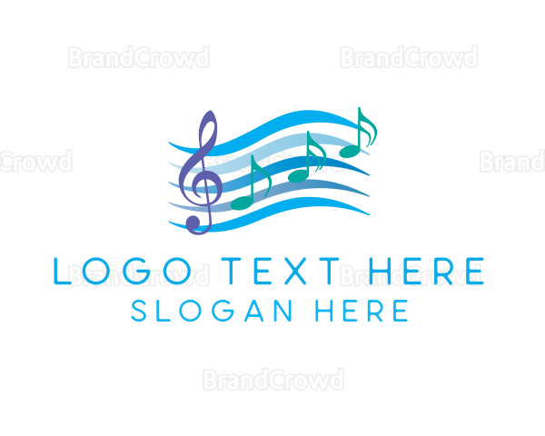 Musical Song Notes Logo