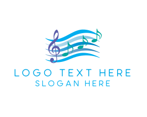 Classic Music - Musical Song Notes logo design