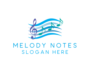 Notes - Musical Song Notes logo design