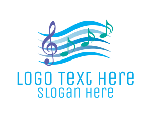 Music Note - Musical Song Notes logo design