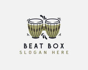 Rhythm - Bongo Drum Instrument logo design