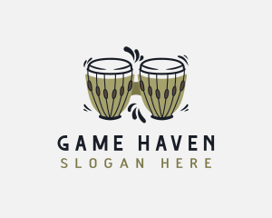 Ethnic - Bongo Drum Instrument logo design