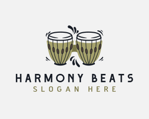 Bongo Drum Instrument logo design