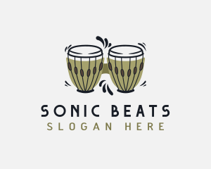 Bongo Drum Instrument logo design