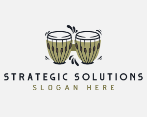 Beat - Bongo Drum Instrument logo design