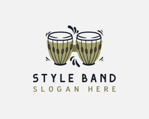 Bongo Drum Instrument logo design