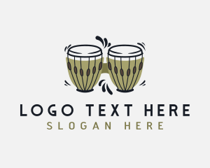 Performer - Bongo Drum Instrument logo design