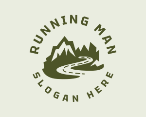 Hills - Mountain Road Travel logo design