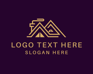 Repair - Triangle House Roof logo design