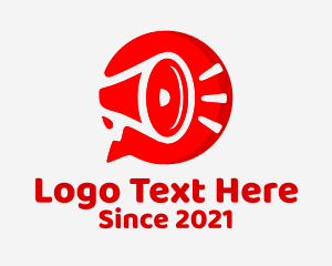 Message - Megaphone Chat Bubble logo design