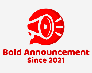 Announcement - Megaphone Chat Bubble logo design
