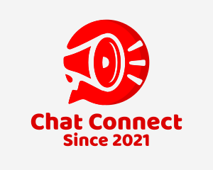 Chatting - Megaphone Chat Bubble logo design