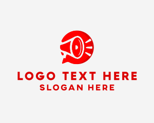 Megaphone - Megaphone Chat Bubble logo design