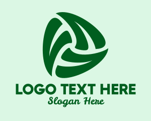 Vegetarian - Natural Leaf Triangle logo design